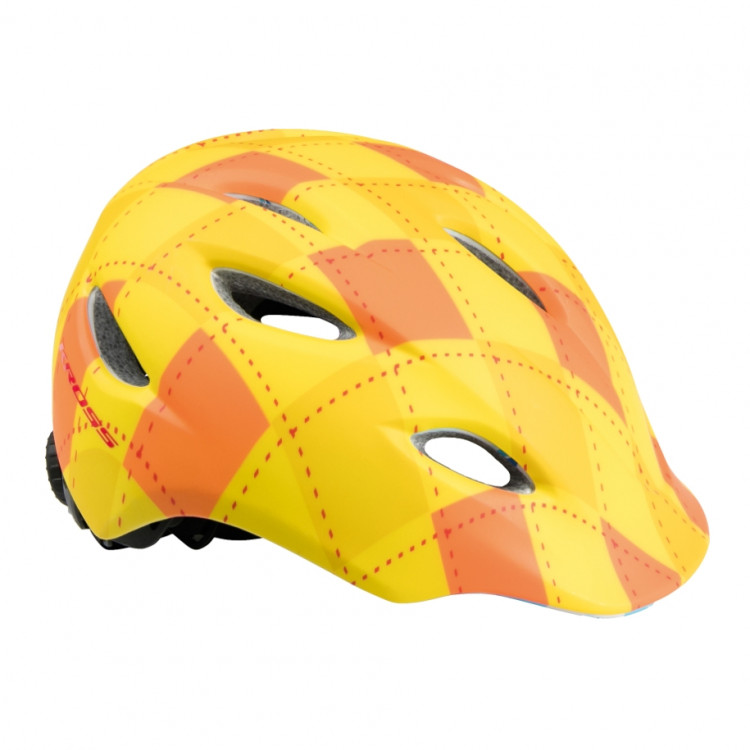 Detská cyklistická prilba Kross Infano S/ 52-56 cm žlto-oranžová 